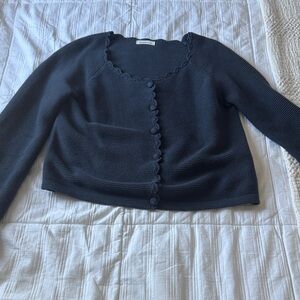 Neuflora cardigan  Scalloped Cardigan